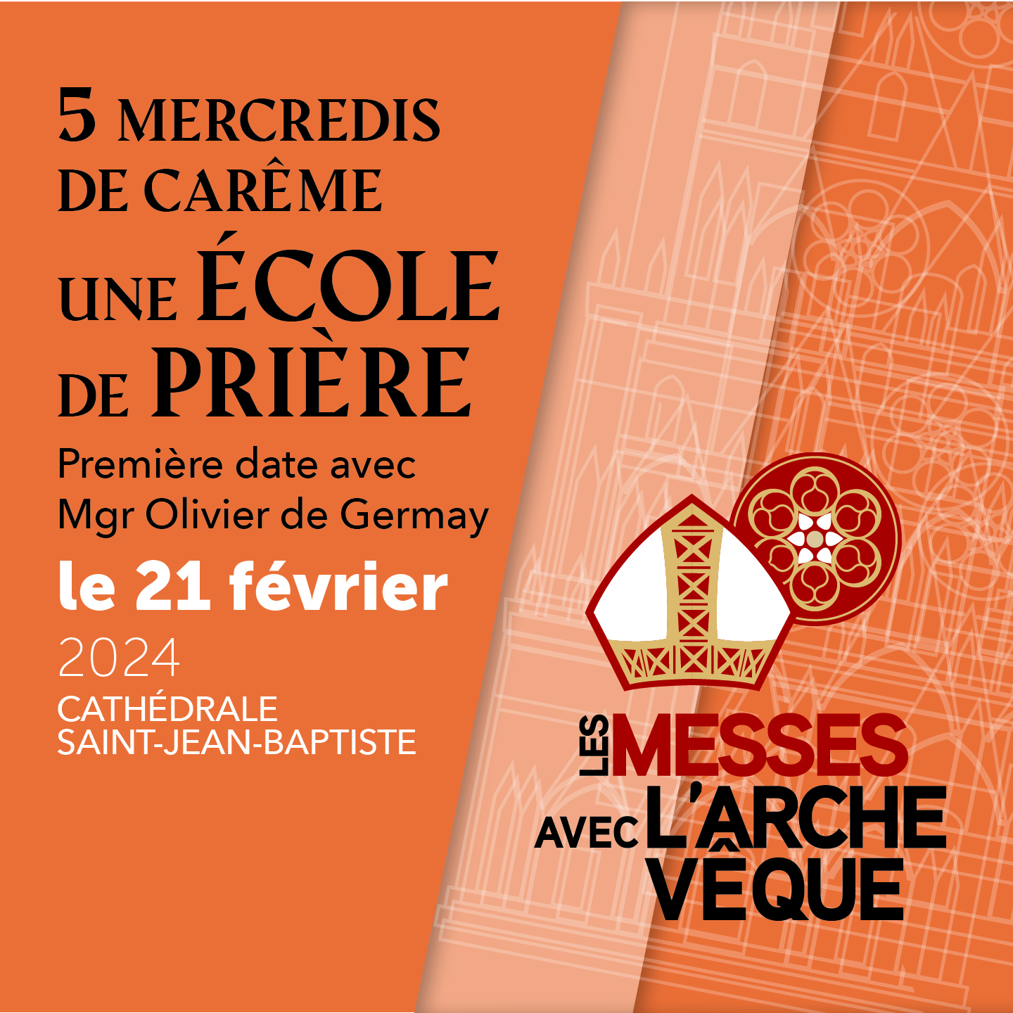 École de prière : 21 février 2024 : Mgr Olivier de Germay, archevêque de Lyon